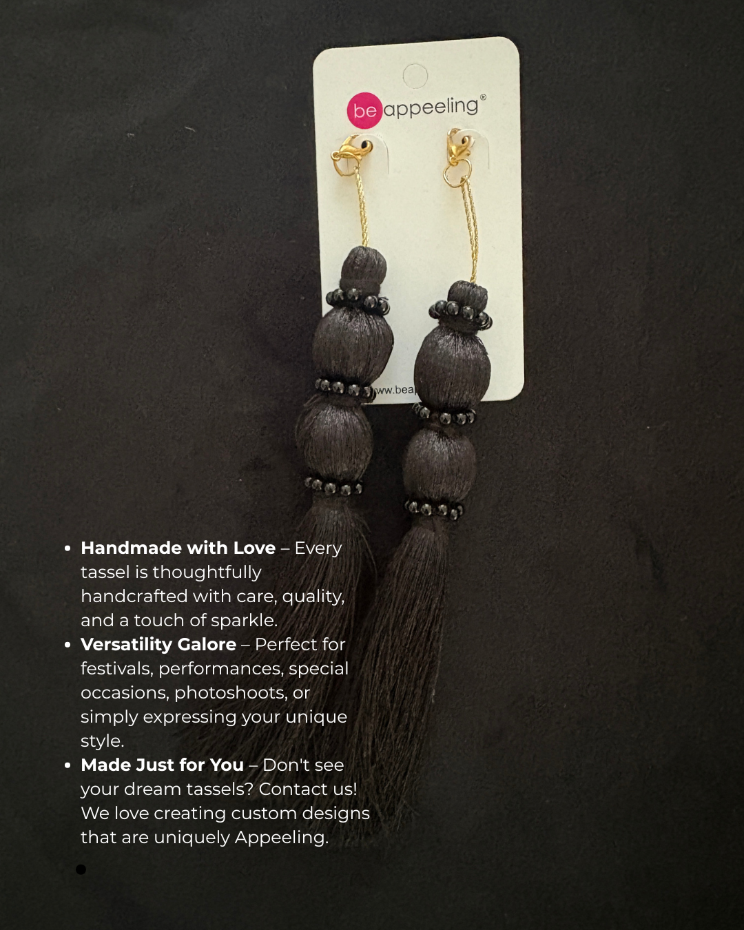 Red or Black Tassels for Pasties, Nipple covers (2pcs)
