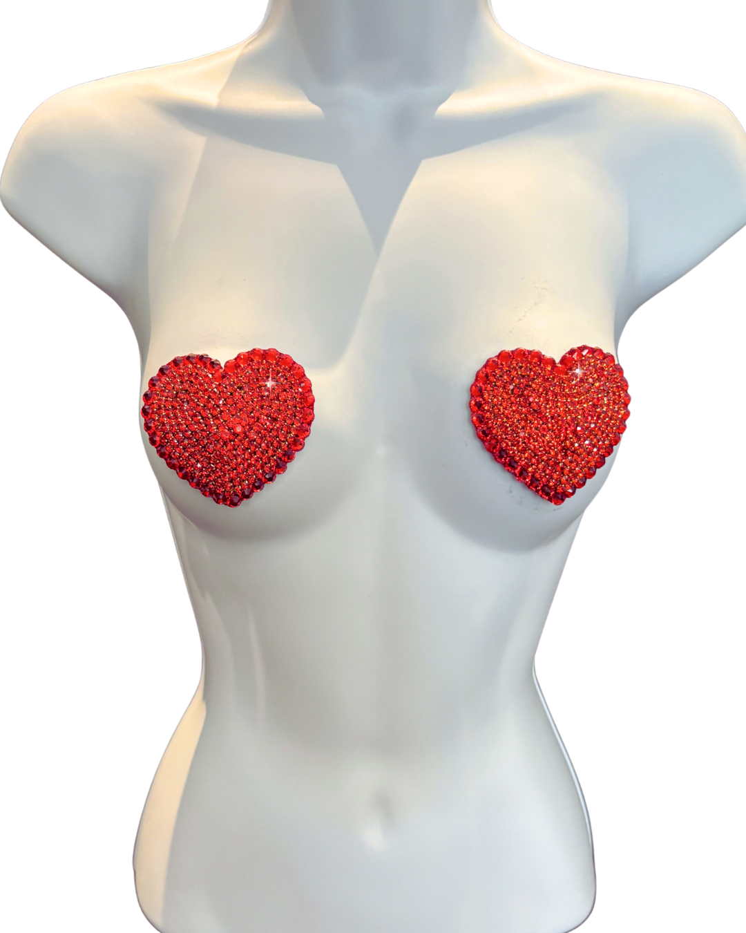DITA VON TEESE Ingenue Red Rhinestone Heart Pasties (2pcs)