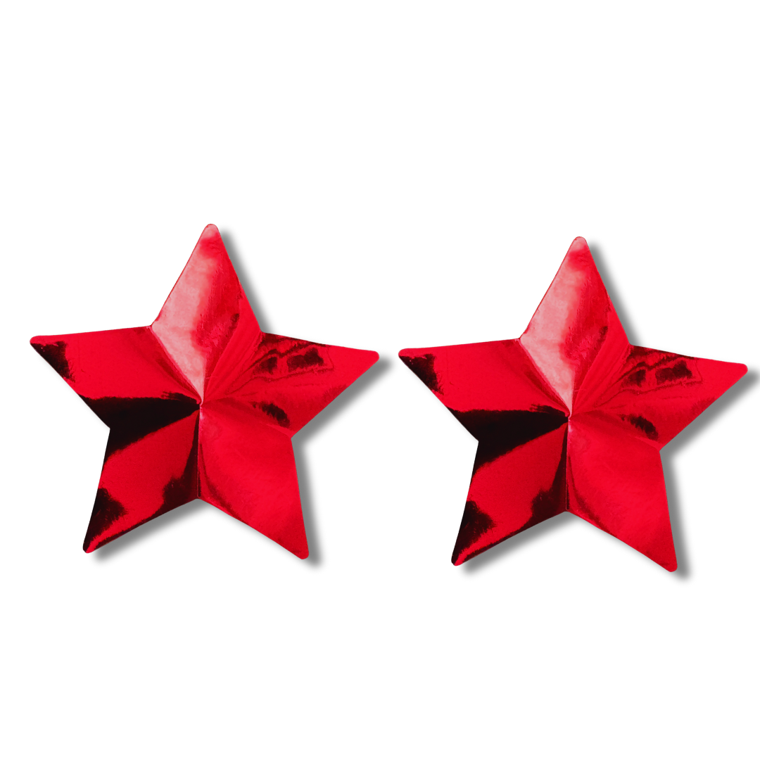 CELESTE Metallic Effect Stars (5 Colours!) Nipple Pasties, Nipple Covers 2 pcs
