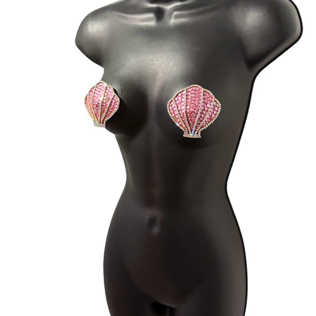 CÔTE d'AMOUR Rhinestone and Gem Nipple Pasties (2pcs) Available in Pink or Aqua