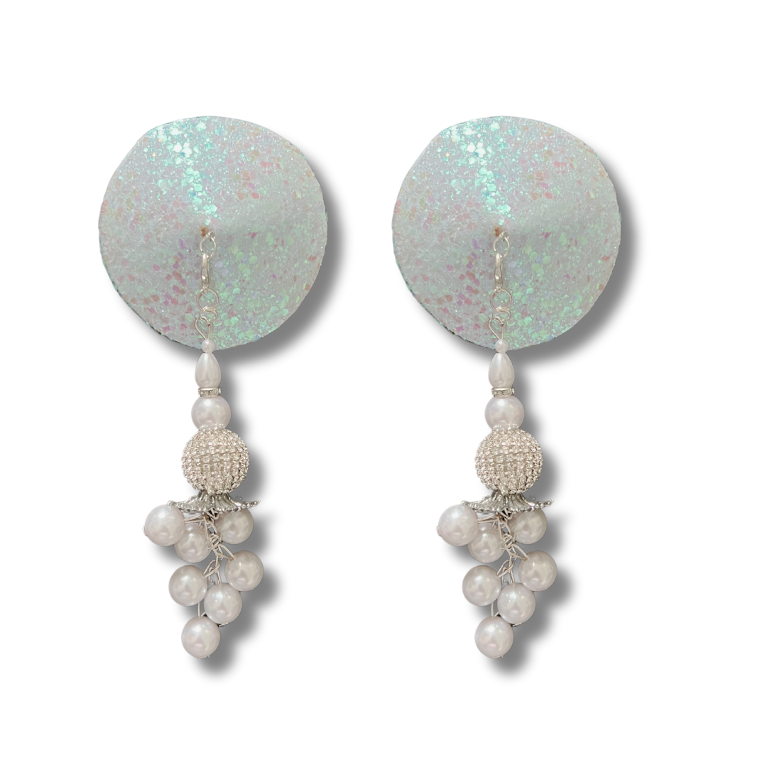 GLITTER GODDESS Purple (5 Colour options!) Nipple Pasties Covers (2pcs) with Removable Tassels (Copy)