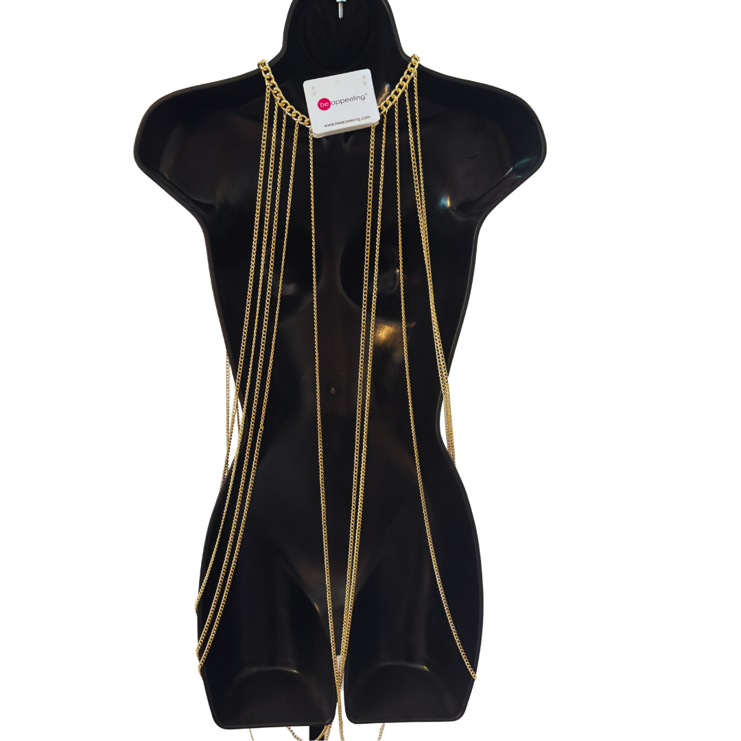 Chérie Dorée – Beautiful Gold Colour Body Chain with Pearl Accents