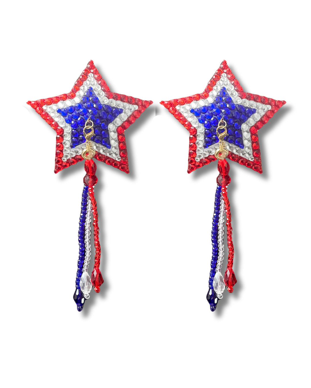 STARS AND STRIPES Dirty Martnini x Appeeling Nipple Pasties with 2 Pairs of Tassels! (2pcs)