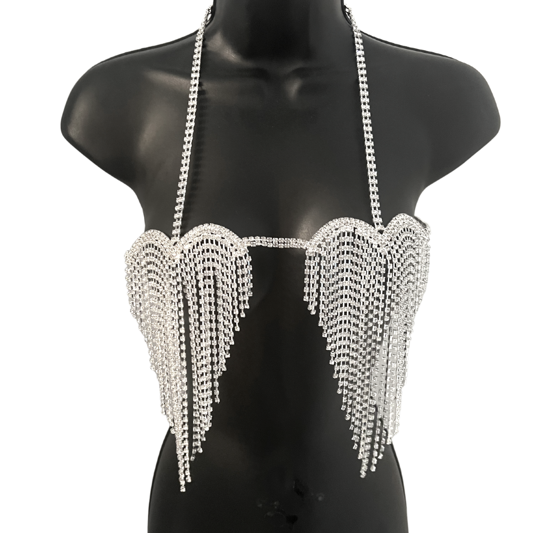 SPARKLE MONROE Rhinestone Body Chains / Bra Body Jewelry for Lingerie