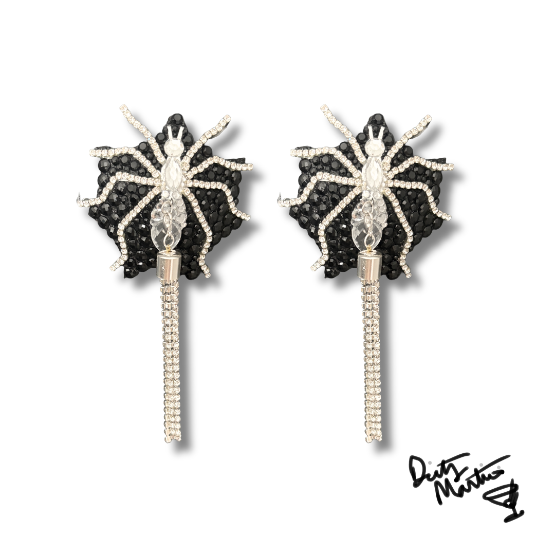 ZORITA’S WEB Spider Pasties Dirty Martini x Appeeling (2pcs) With Tassels