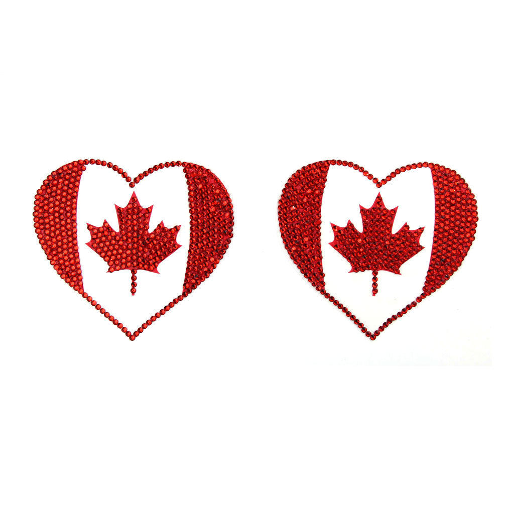 CANADIAN LOVE Glitter Canada Flag Nipple Covers