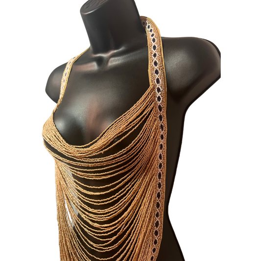 TEMPTRESS Gold & Rhinestone Body Chains / Body Jewelry for Lingerie Ra –  Appeeling