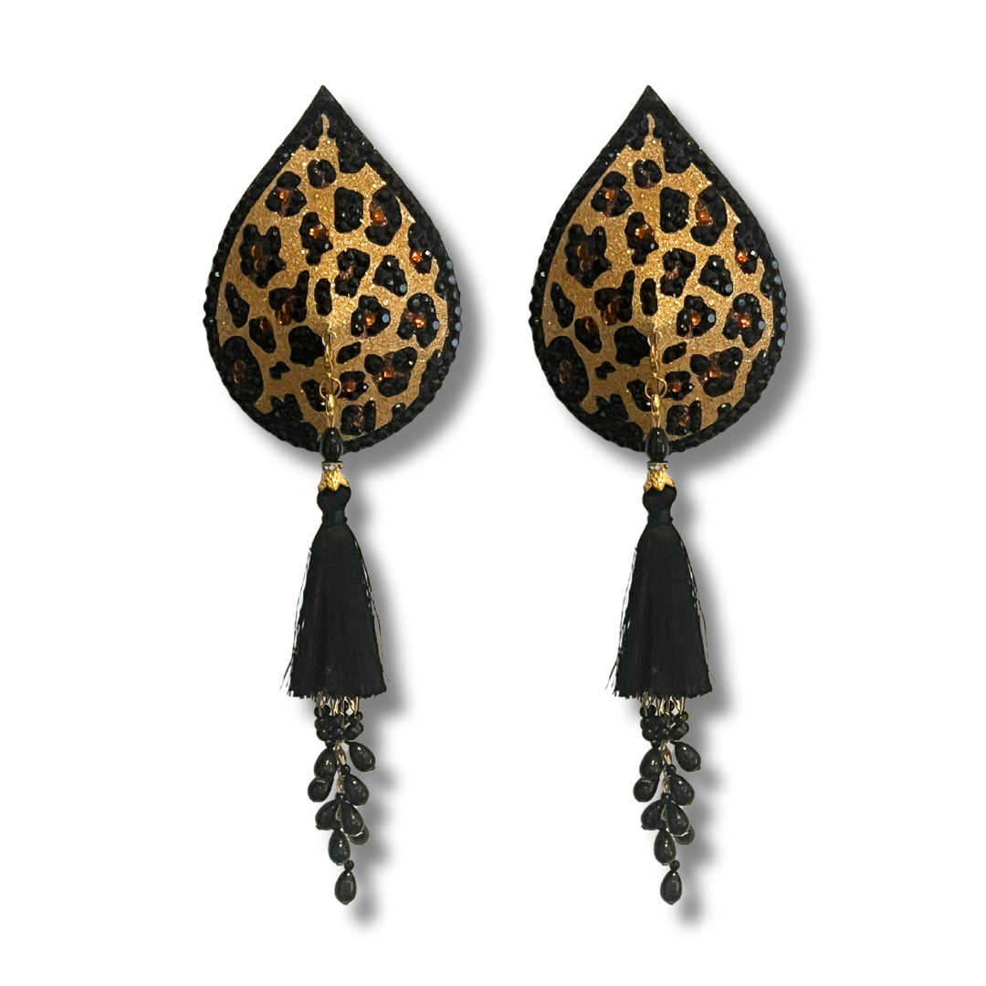 GLAMOFLOUGE Dirty Martini x Appeeling LEOPARD PRINT Pasties with removable tassels (2pcs)