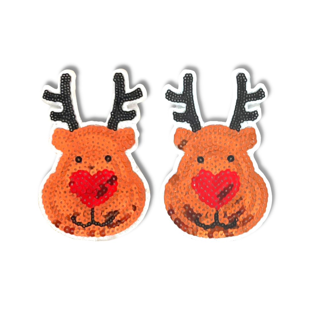 RUDOLPH Lentejuelas Reno Pezón Pasty, Cubiertas (2pcs) GRANDES para Burlesque Lencería Raves Festivales y Navidad