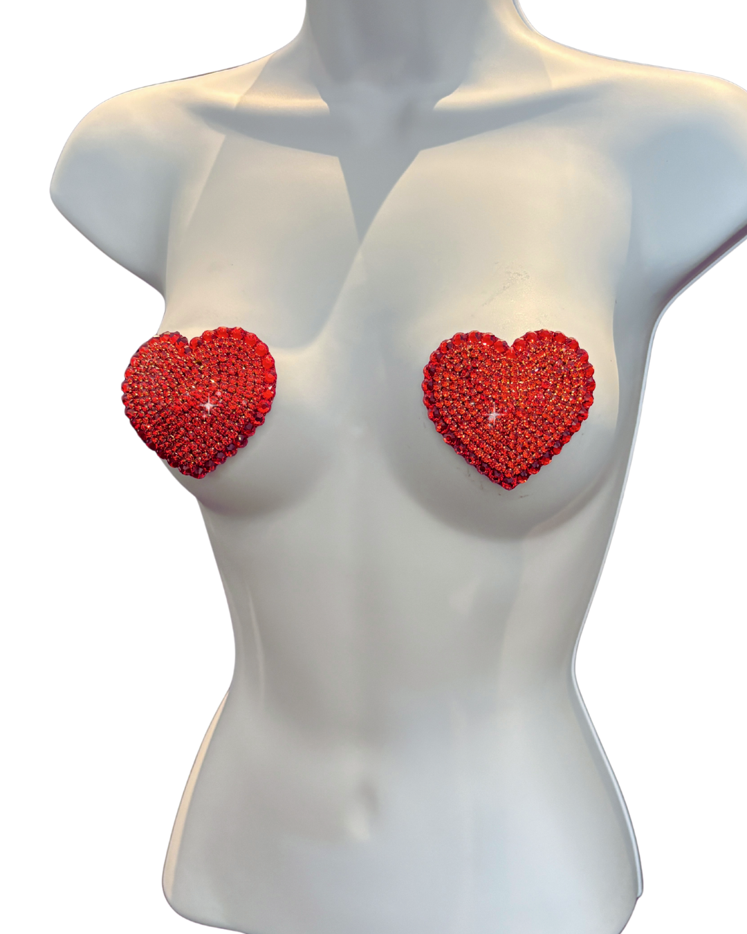 DITA VON TEESE Ingenue Red Rhinestone Heart Pasties (2pcs)