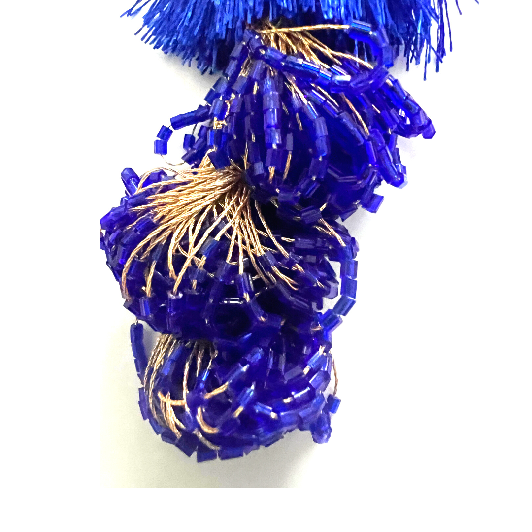 MINA VON VIXEN Pâte à tétons bleu royal, cache-tétons (2 pièces) avec 2 paires de pompons amovibles ! Pour les festivals de lingerie Carnaval Burlesque Raves