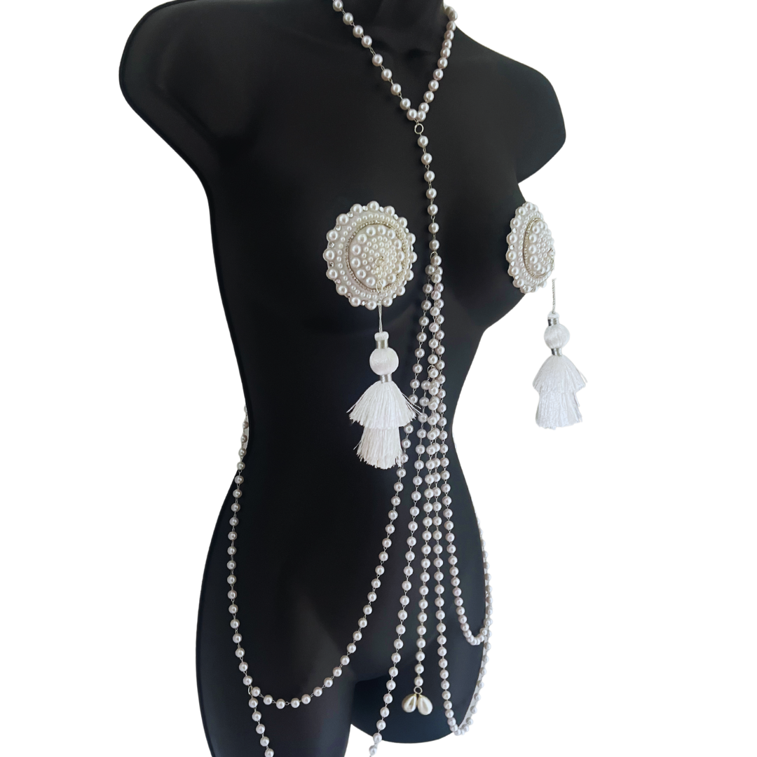 COCO Cascade of Pearl Handmade Pearl Body Chain