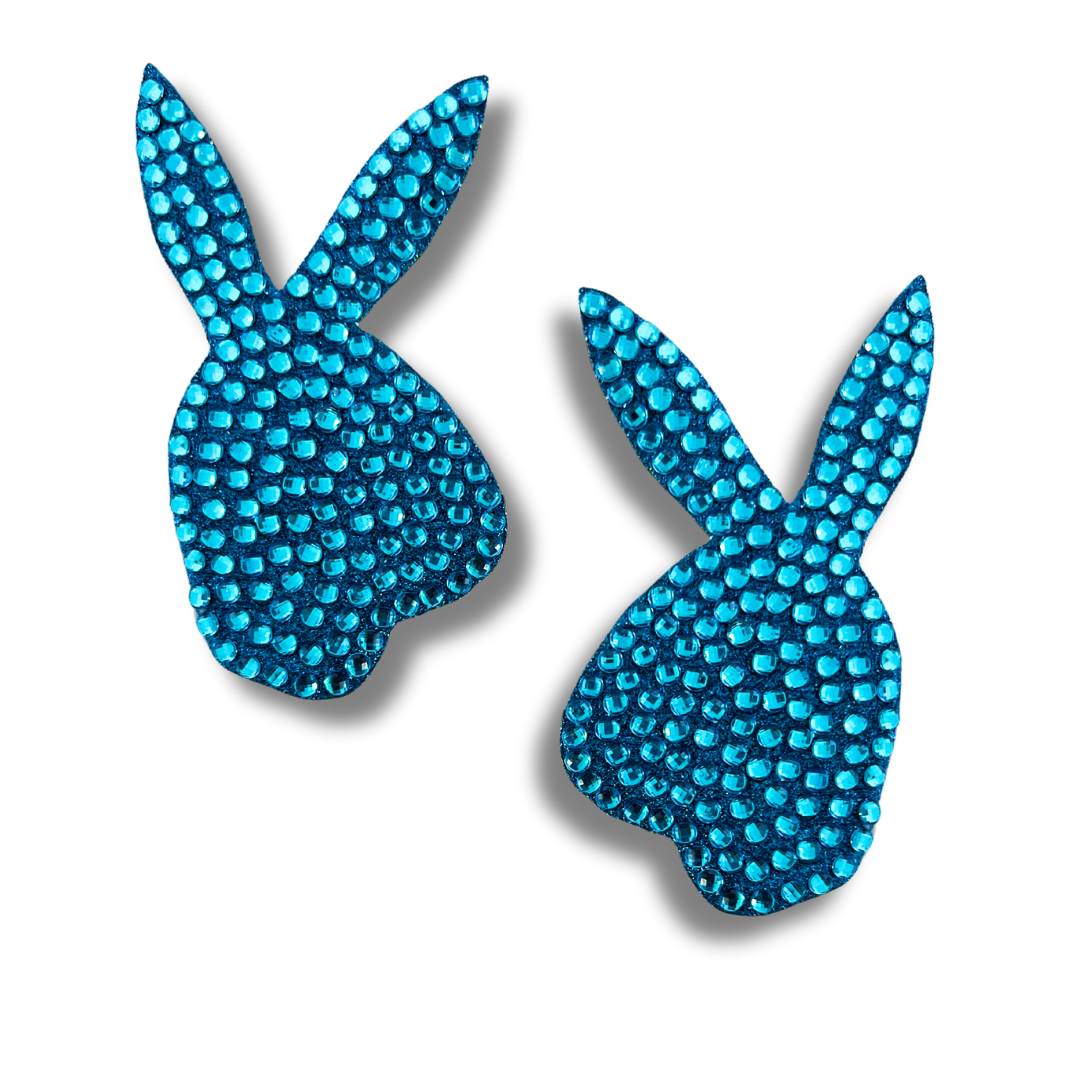 BONNIE - Bunny Gem Nipple Covers, Pasties (2 piezas) para Rave, Festivales, Lencería Burelsque Pasty