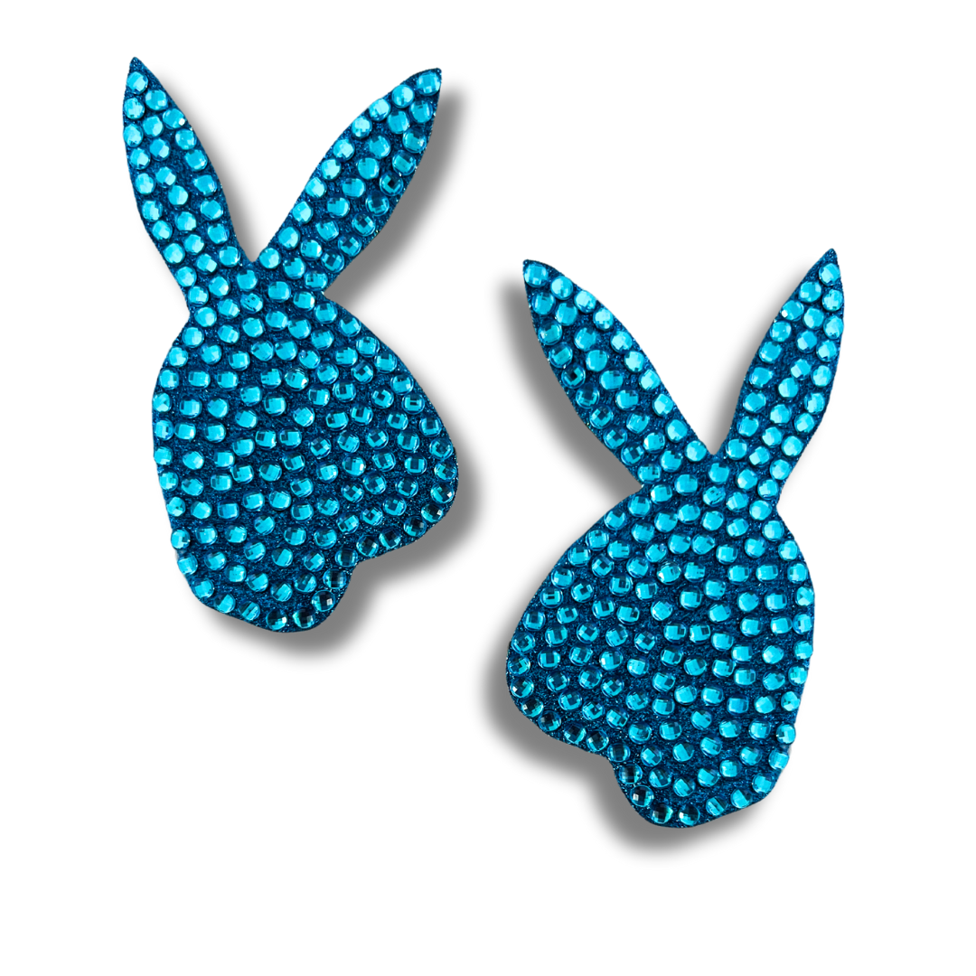 BONNIE - Bunny Gem Nipple Covers, Pasties (2 pcs) for Rave, Festivals, Lingerie Burelsque Pasty