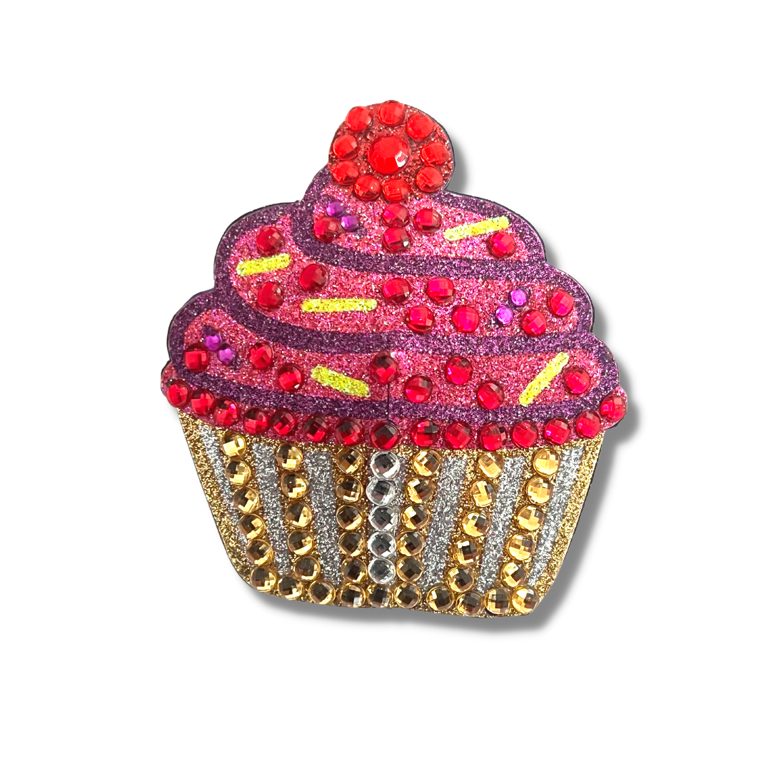 DIDI DELICIOUS Colourful Glitter and Gem Cupcake Pasties, Nipple Covers (2pcs) for Burlesque Rave Festival Pride Carnival Lingerie