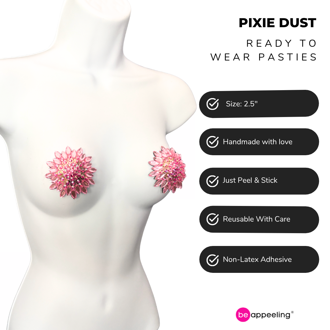 PIXIE DUST Pink Breast Cancer Awareness Nipple Pasties, Pasty (2pcs)