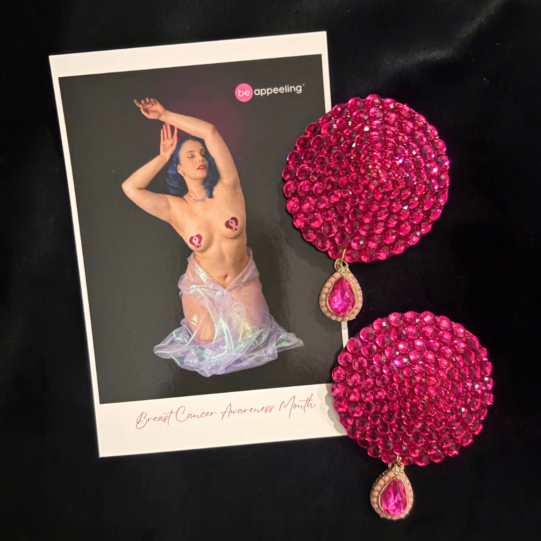 TEARS OF JOY Pink Breast Cancer Awareness Nipple Pasties, Pasty (2pcs) Appeeling