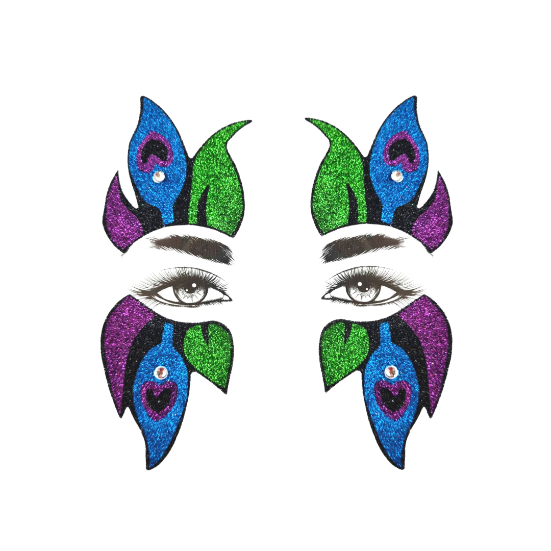 Flower Goddess  Face and Body Gems (4 pcs) - Self Stick and Easy to Wear for Festivals Raves Costumes and More