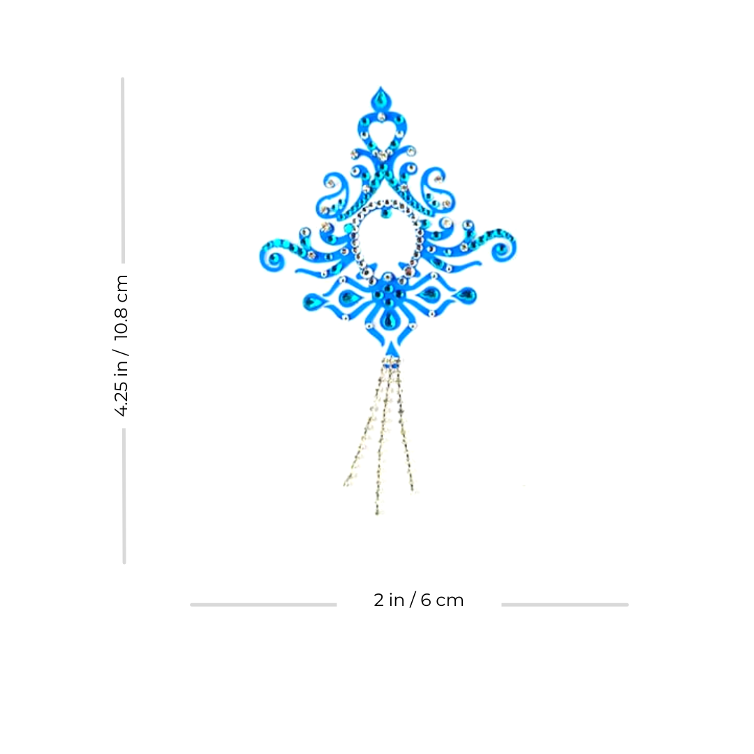 Pasties de pezones intrincados de cristal y diamantes de imitación de jazmín, cubiertas (2 piezas) para lencería y festivales Burlesque Raves