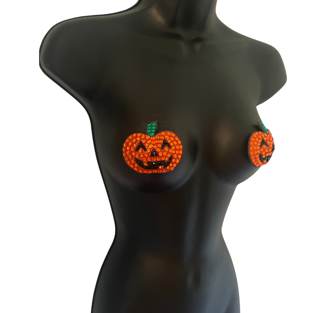 GOURDGEOUS Happy Pumpkin Nipple Pasty, Nipple Cover (2pcs)