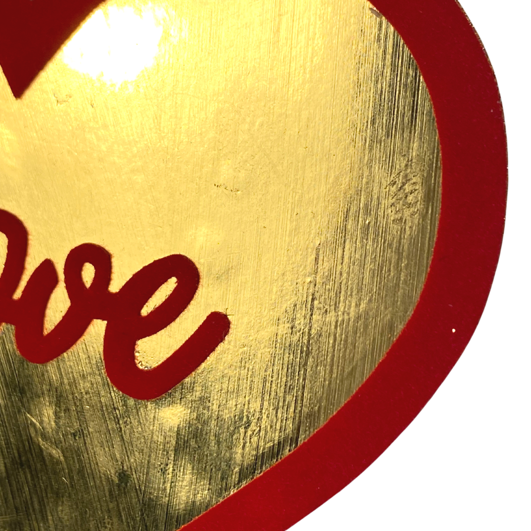 PAQUETE DE BOMBAS DE AMOR (2 pares, 4 piezas) - Corazón de lámina roja y dorada y pasta de pezón de gema roja, cubierta, borlas para lencería burlesca Raves Carnival - OFERTA