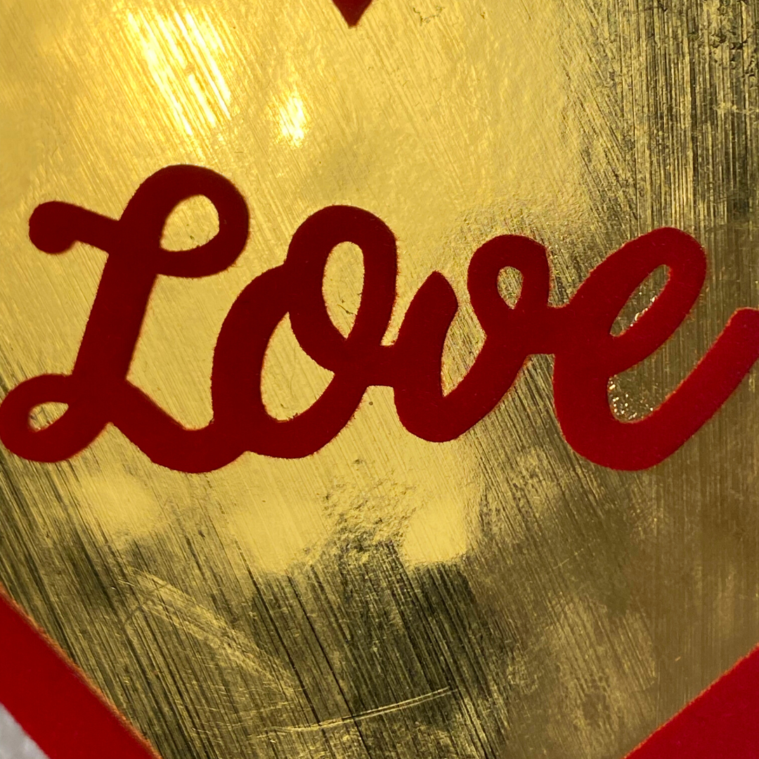 LOVE BOMB BUNDLE (2 paires, 4 pcs) - Coeur en feuille d'or rouge et rouge et pâte à mamelon en gemme rouge, couverture, glands pour carnaval de raves de lingerie burlesque - VENTE