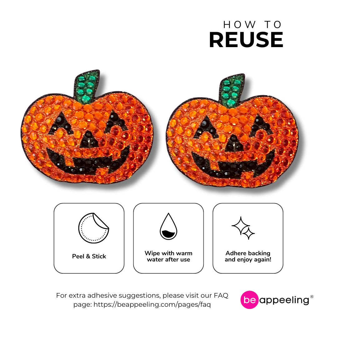 GOURDGEOUS Happy Pumpkin Nipple Pasty, Nipple Cover (2pcs)