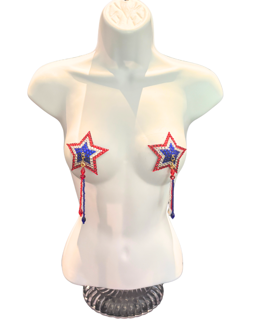 STARS AND STRIPES  Dirty Martnini x Appeeling Nipple Pasties with 2 Pairs of Tassels! (2pcs)