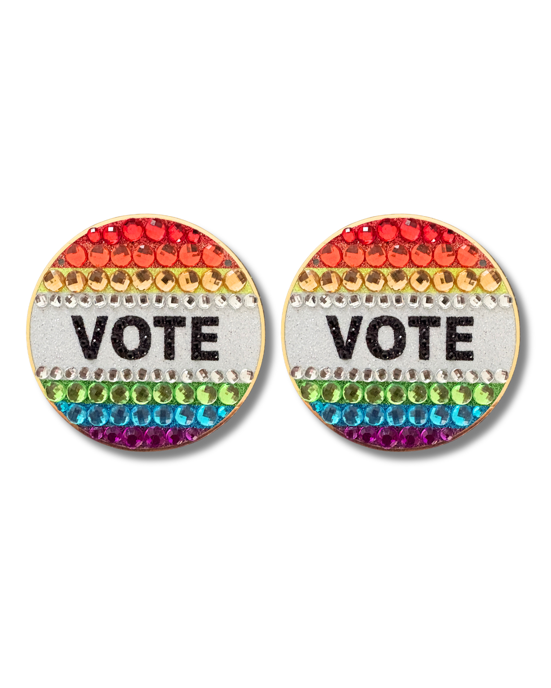 Dirty Martini x Appeeling SUFFRAGETTE Vote Nipple Pasties, Covers (2pcs) Appeeling Rainbow