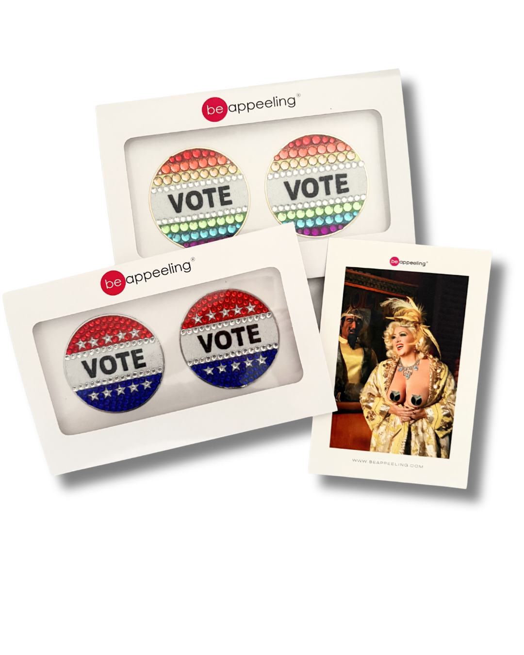 Dirty Martini x Appeeling SUFFRAGETTE Vote Nipple Pasties, Covers (2pcs) Appeeling