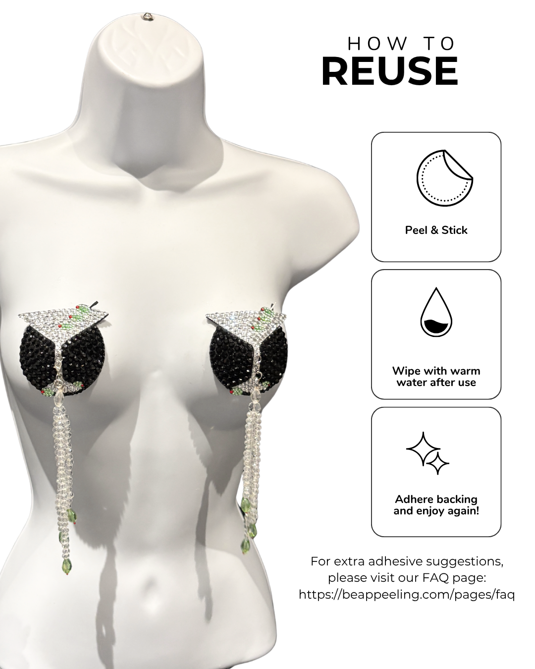 Iconic TASSEL-TINI Dirty Martini Pasties, Nipple Tassels (2pcs) With Crystal Tassels