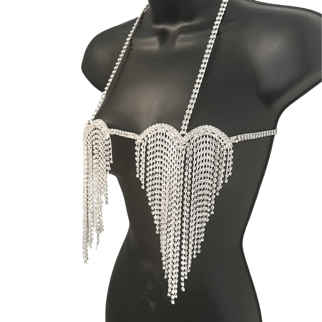 Rhinestone Bra Body Chain Jewelry Crystal Body Chain Palestine