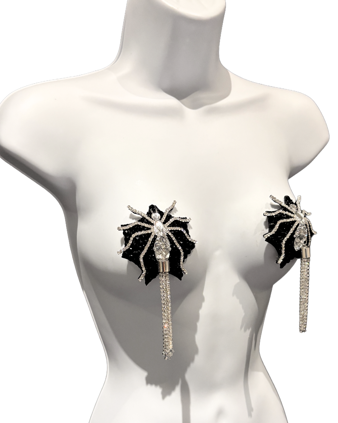 ZORITA’S WEB Spider Pasties Dirty Martini x Appeeling (2pcs) With Tassels