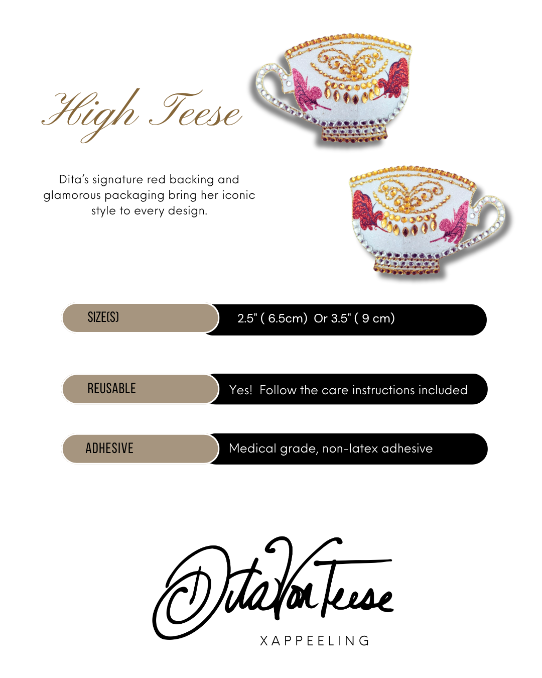 DITA VON TEESE VonTea Teacup Pasties – Limited Edition (2pcs)