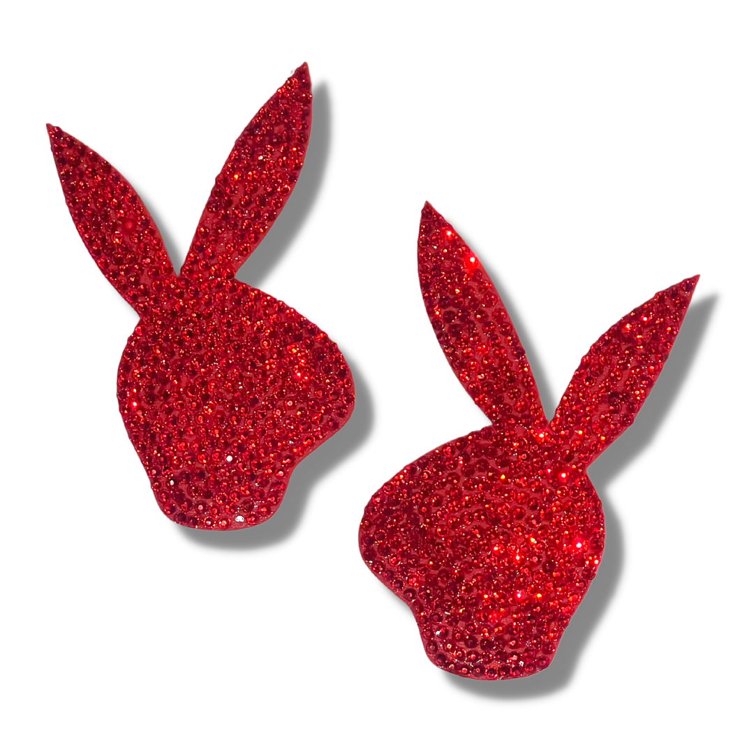 BONNIE - Bunny Gem Nipple Covers, Pasties (2 pcs) for Rave, Festivals, Lingerie Burelsque Pasty