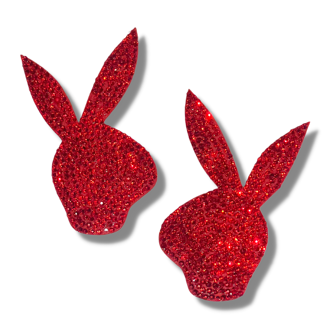 BONNIE - Bunny Gem Nipple Covers, Pasties (2 piezas) para Rave, Festivales, Lencería Burelsque Pasty