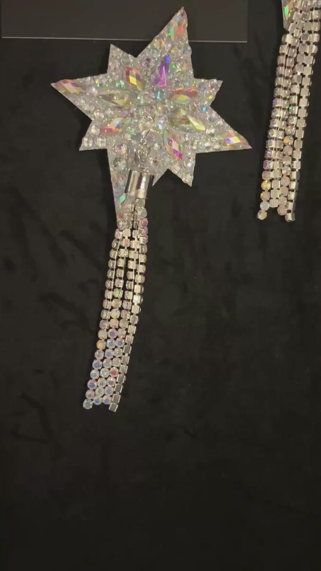 DITA VON TEESE STARLA Shimmering Silver Star Pasties with Removable Hand-Beaded Tassels (2pcs) Appeeling