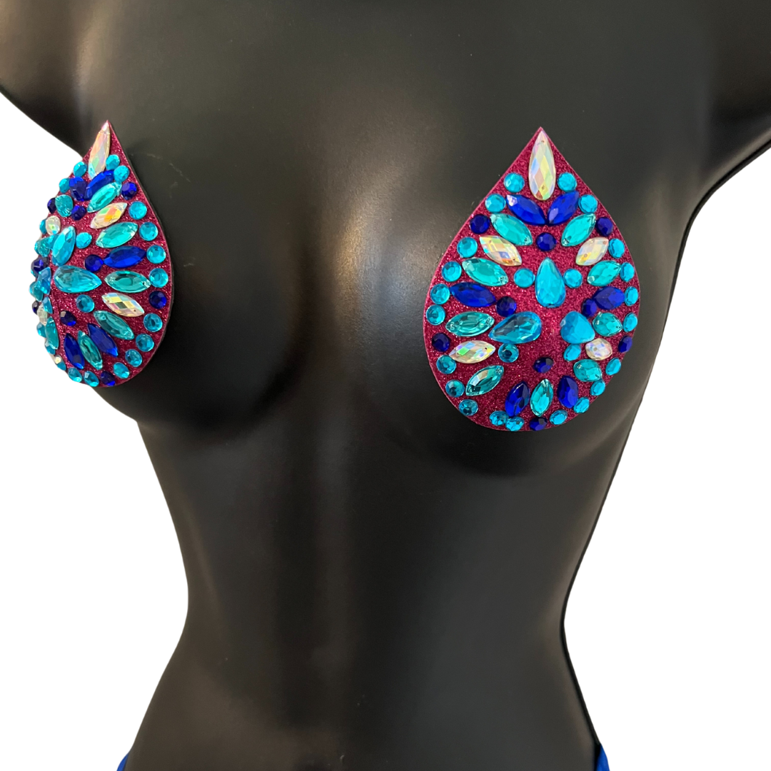 CARNIVAL PLAYKIT 2 Pair bundle (4pcs) Nipple Pasties for Burlesque Carnival Raves Lingerie Festivals