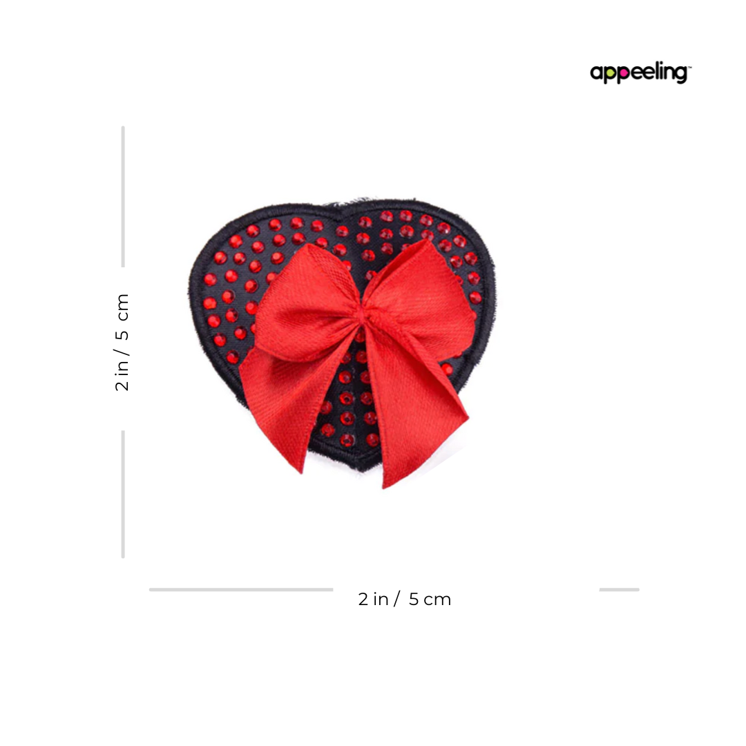 PAQUETE DE AMOR 3 pares de empanadas de pezón de corazón de cristal reutilizables, cubiertas (6 piezas) para raves y festivales de lencería burlesca Raves - OFERTA