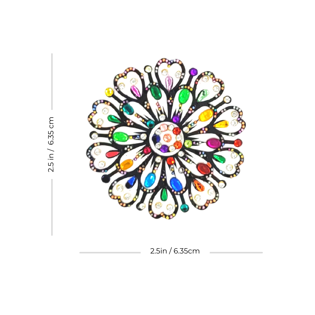 Caleidoscopio Pasteles de gemas multicolores, cubre pezones (2 piezas)