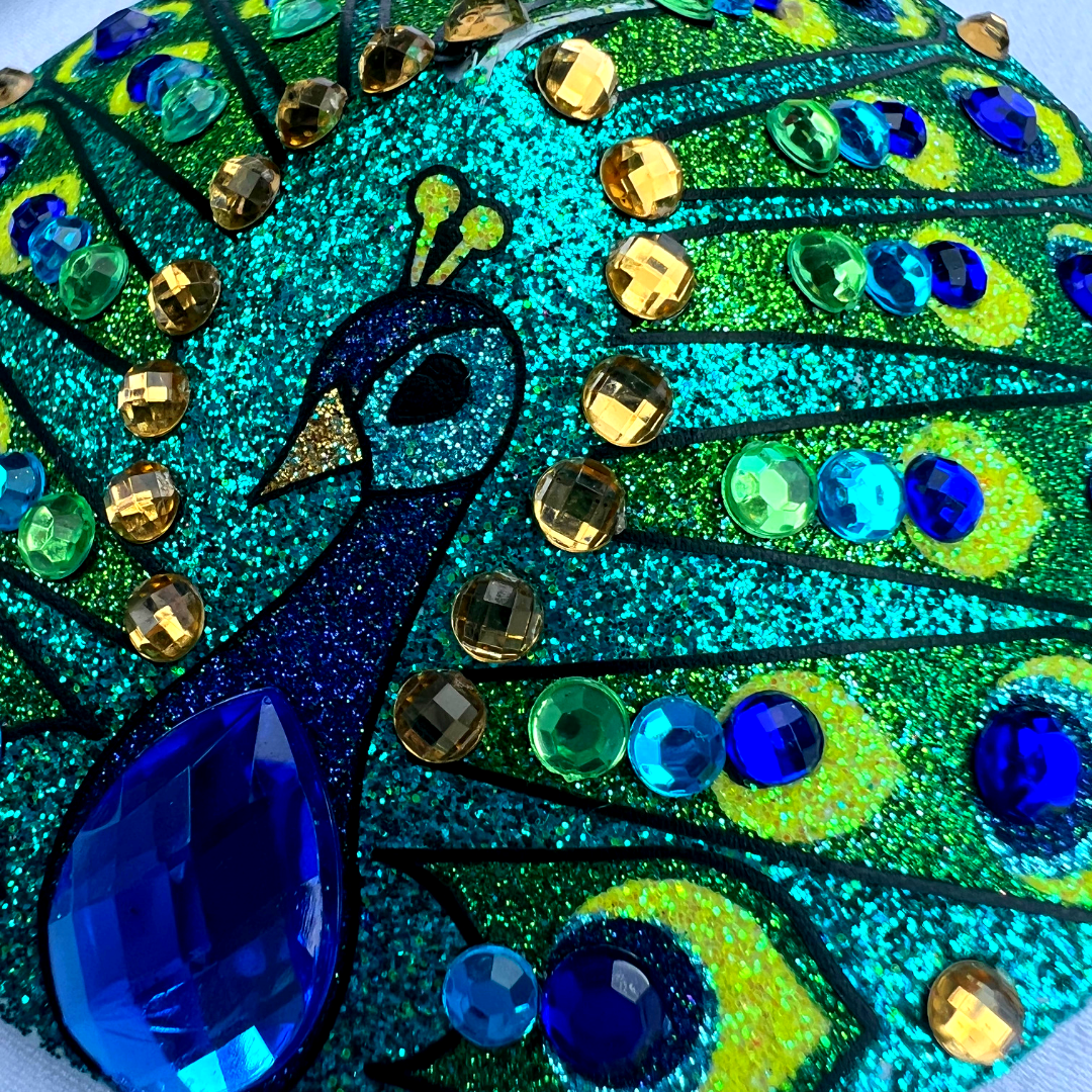 PROUD MARY Glitter and Gem Peacock Pezón Pasty, Cubierta para Festivales de Lencería Carnaval Burlesque Rave