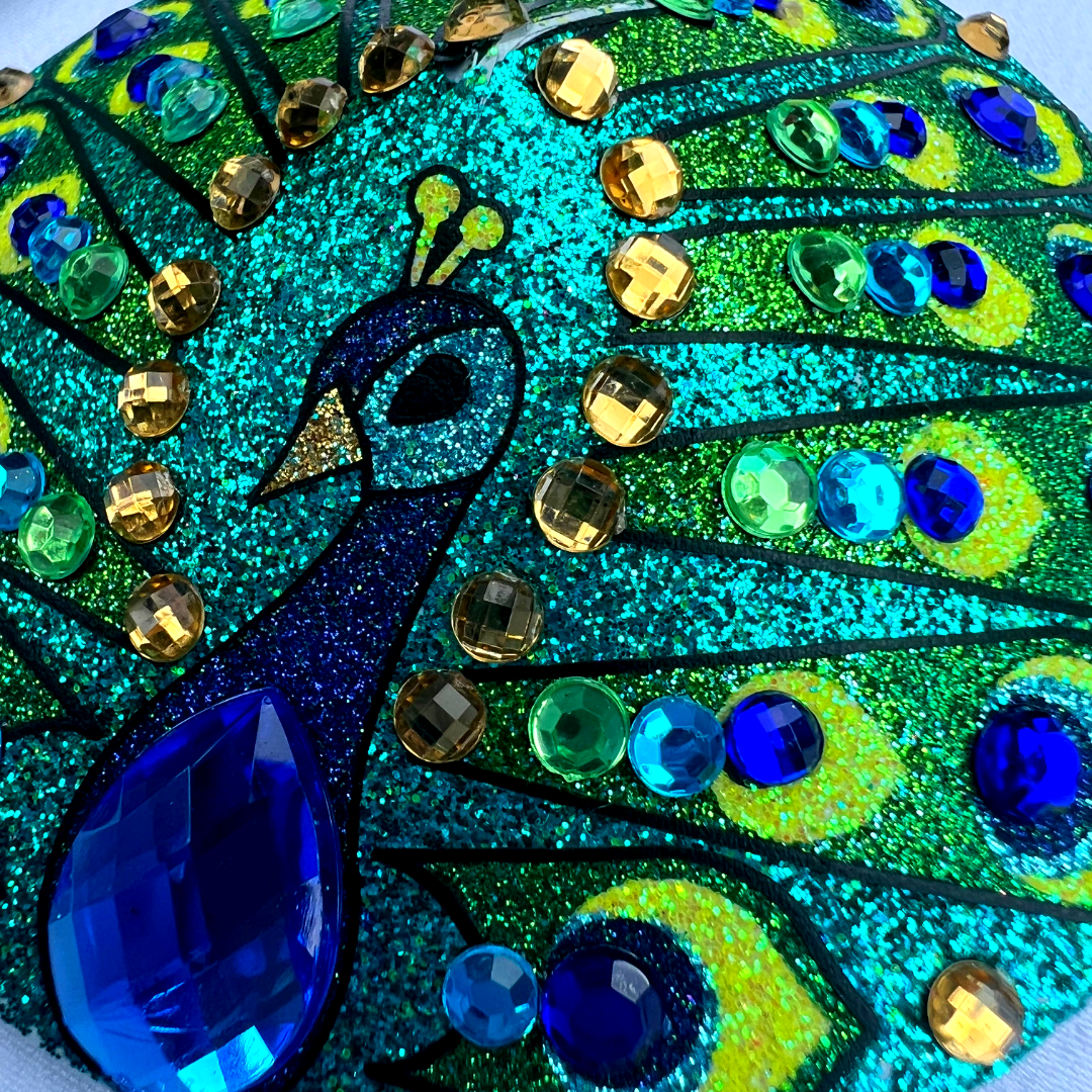 PROUD MARY Glitter and Gem Peacock Nipple Pasty, Couverture pour les festivals de lingerie Carnaval Burlesque Rave