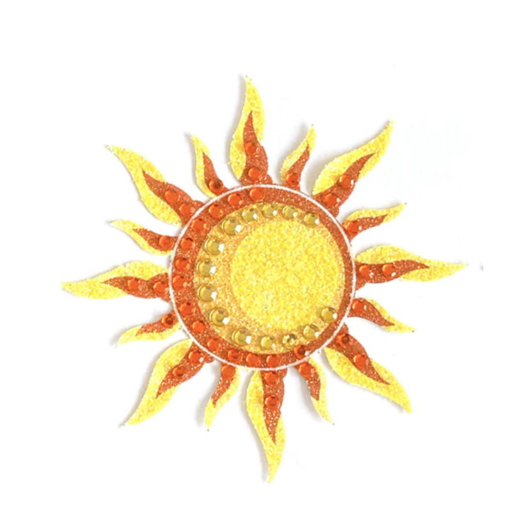 Sunrise Sun Glitter Nipple Pasty, Couvre-tétons (2 pcs)