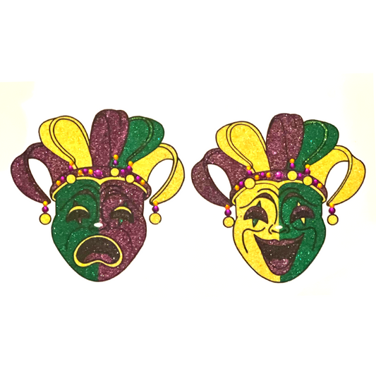 MARDI GRAS- Paillettes et Gem Mask Nipple Pasties, Covers (2pcs) pour Festivals Rave Burlesque Lingerie
