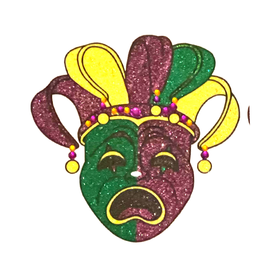 MARDI GRAS- Pasties de pezón con máscara de purpurina y gemas, cubiertas (2 piezas) para festivales Rave Burlesque Lingerie