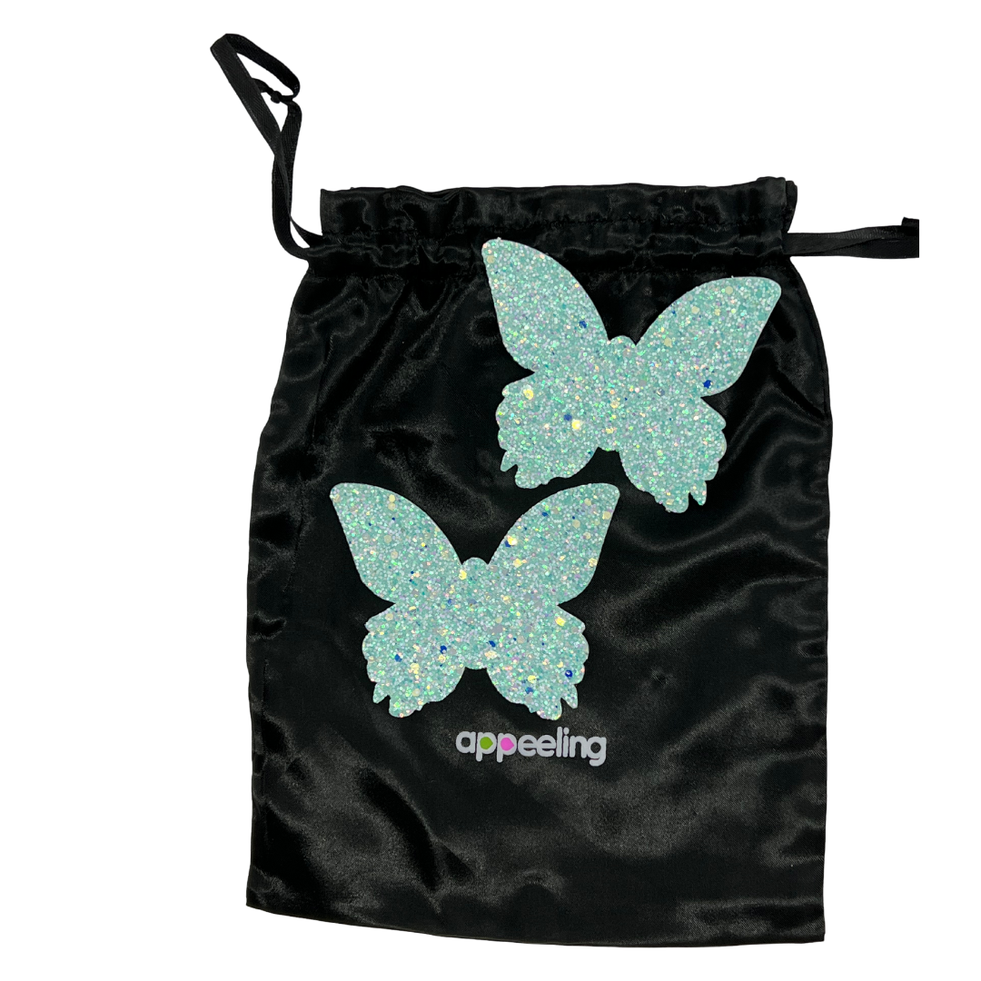 PIXIE Mint Green Butterfly Nipple Pasty, Couverture pour les festivals de lingerie Carnaval Burlesque Rave