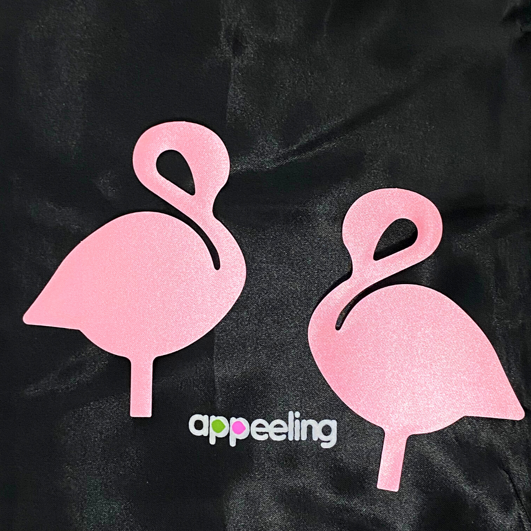 FLAM-TASTIC Flamingo Satin Nipple Covers, Burlesque Pasties, Body Jewelry