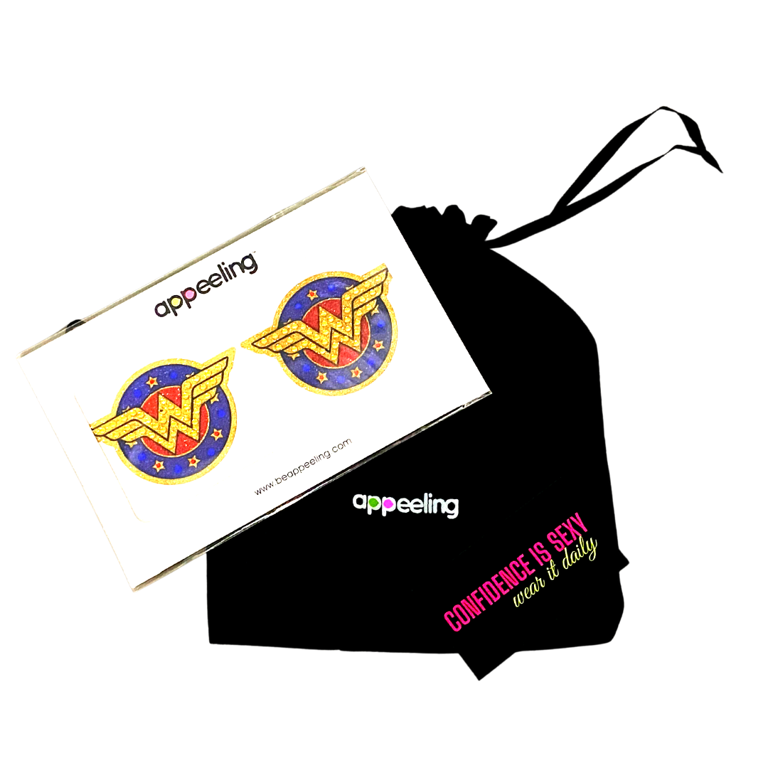 Wonder Full - Superhero reusable nipple pasties, covers (2pcs) for burlesque raves festivals costumes