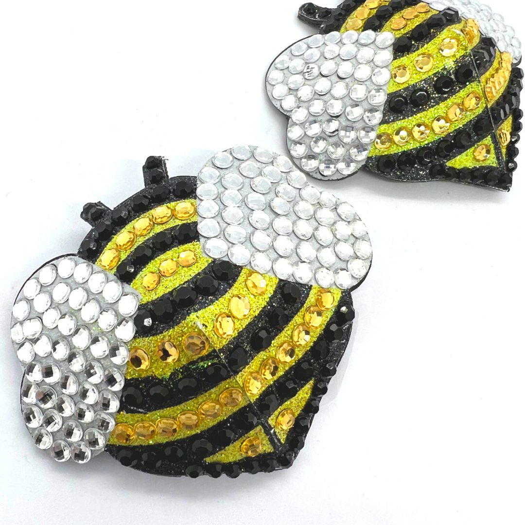 MISS BEEHAVE Glitter and Gem Bee Nipple Pasty, Couverture pour les festivals de lingerie Carnaval Burlesque Rave Carnival