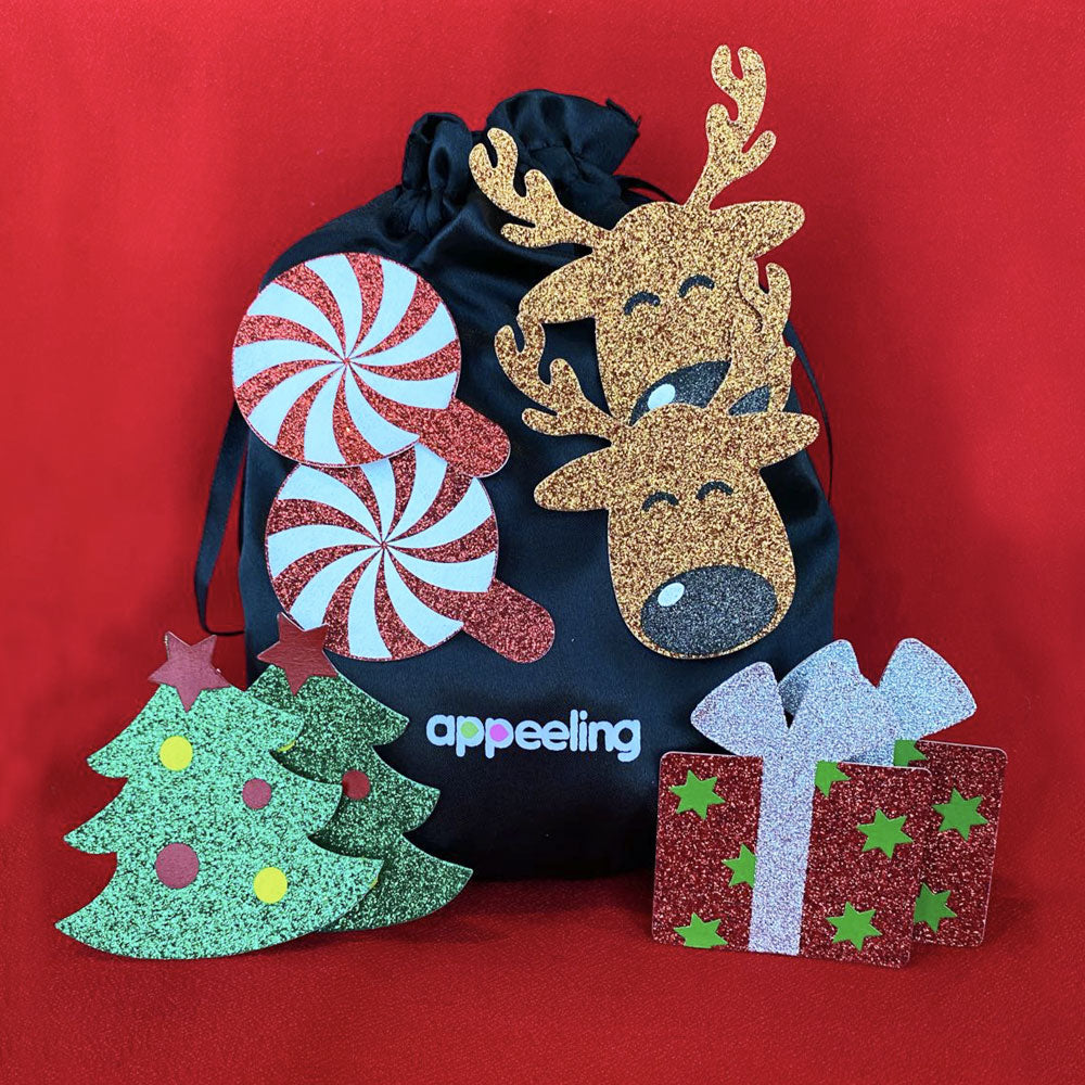¡Paquete de paquete de cubierta para pezones con temática navideña de Holiday Cheer! VENTA